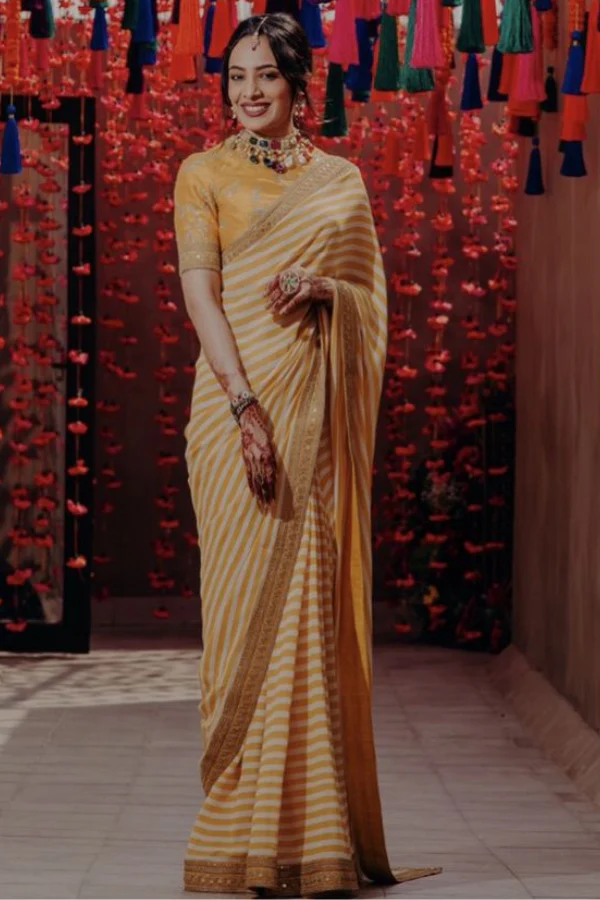 Sabyasachi yellow Saree