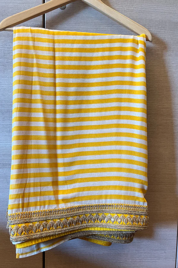 Sabyasachi yellow Saree - Image 3