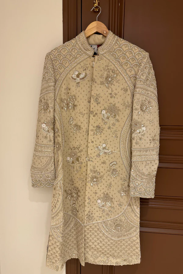 Sahil kochhar matka silk sherwani - Image 3