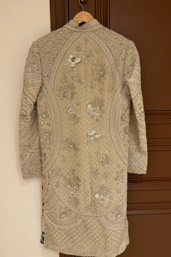 Sahil kochhar matka silk sherwani - Image 4