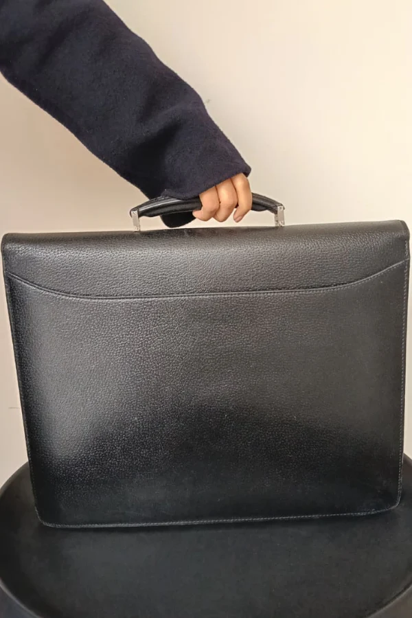 Salvatore Ferragamo Black Leather Briefcase - Image 2