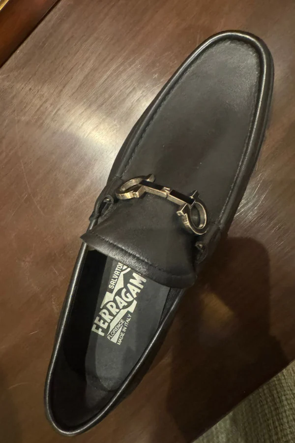 Salvatore Ferragamo Black Leather Moccasin UK 6 - Image 3