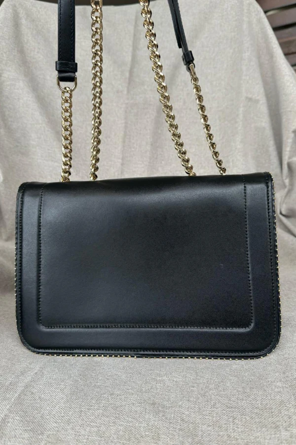Salvatore Ferragamo Calfskin Studded Vara Bow Bag Black - Image 4