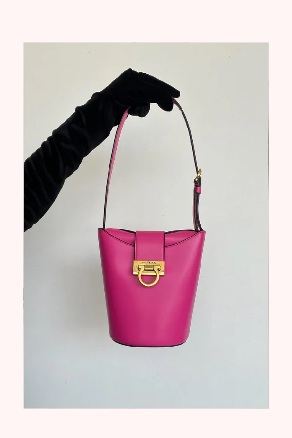 Salvatore Ferragamo Trifolio Pink Small Shoulder Bag