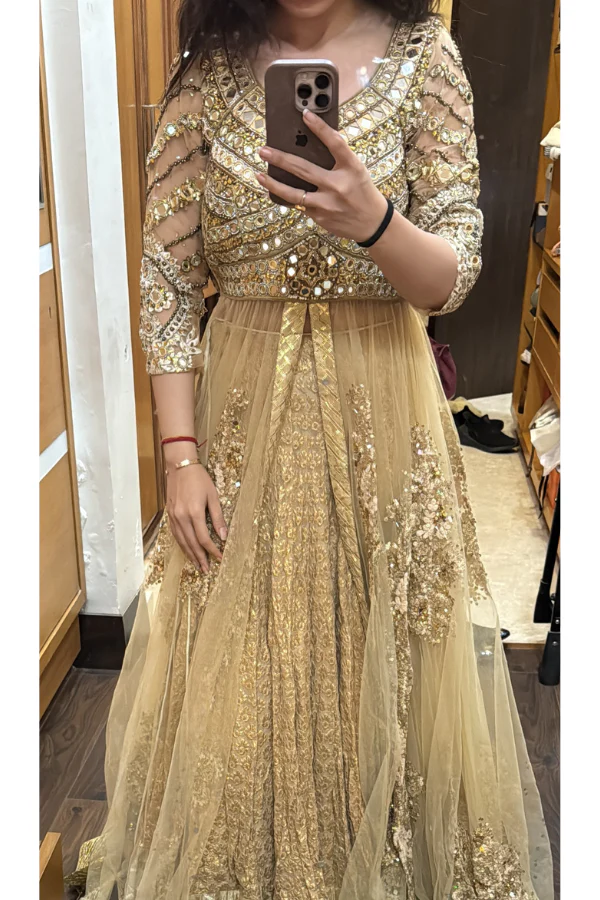 Sameera Auluck Gold Lehenga - Image 2