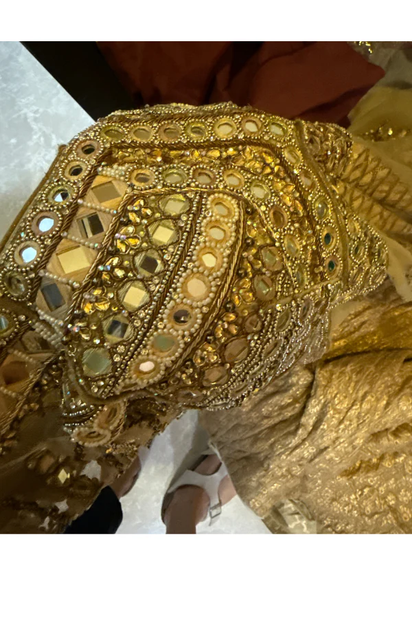 Sameera Auluck Gold Lehenga - Image 3