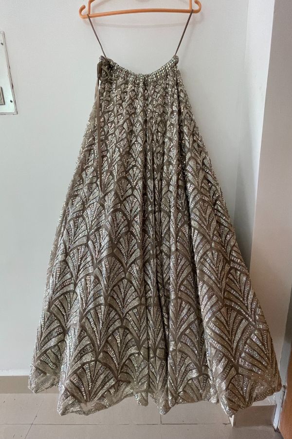 SEEMA GUJRAL SILVER LEHENGA SET