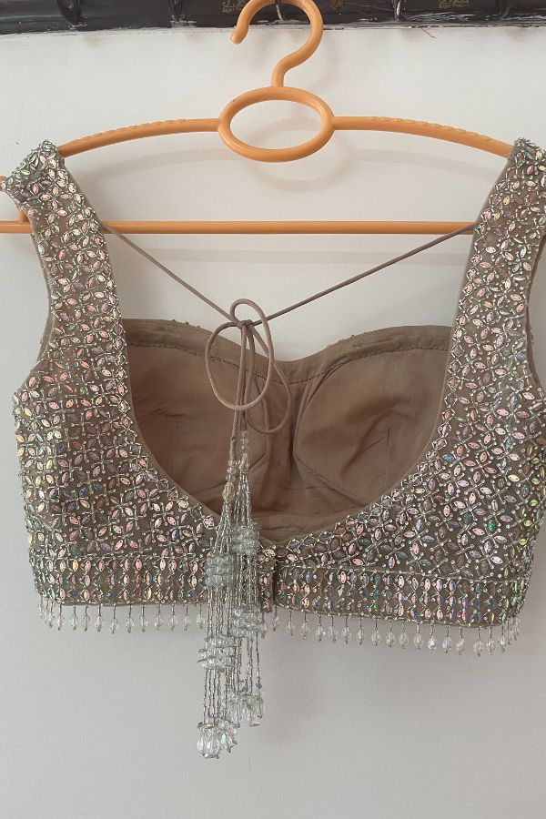 SEEMA GUJRAL SILVER LEHENGA SET - Image 3