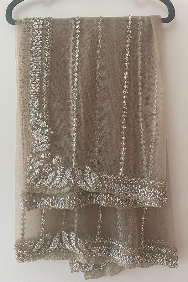 SEEMA GUJRAL SILVER LEHENGA SET - Image 4