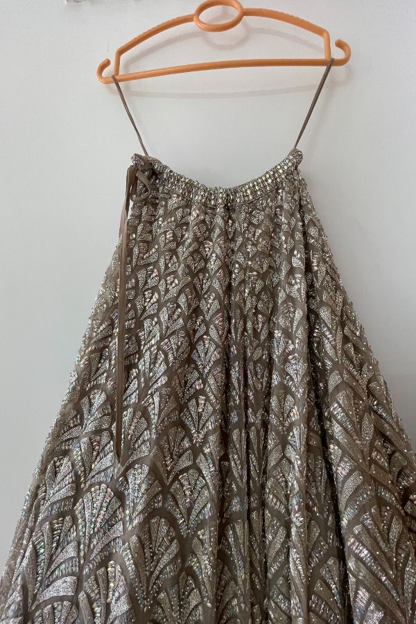 SEEMA GUJRAL SILVER LEHENGA SET - Image 6