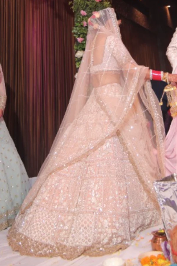 Seema Gujral baby pink lehenga set - Image 3
