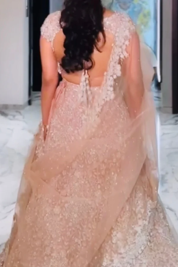 Seema gujral CHAMPAGNE SEQUIN LEHENGA SET - Image 2