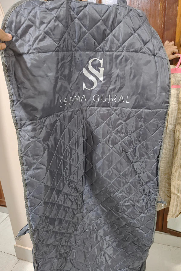 Seema Gujral Beige Gota Patti Sherwani Set - Image 6