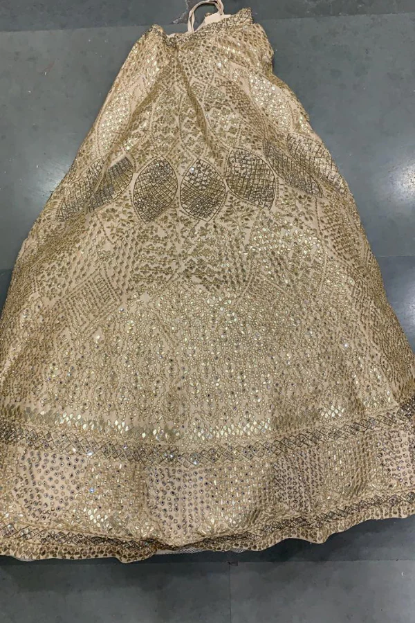 Seema gujral beige mirror work lehenga - Image 4