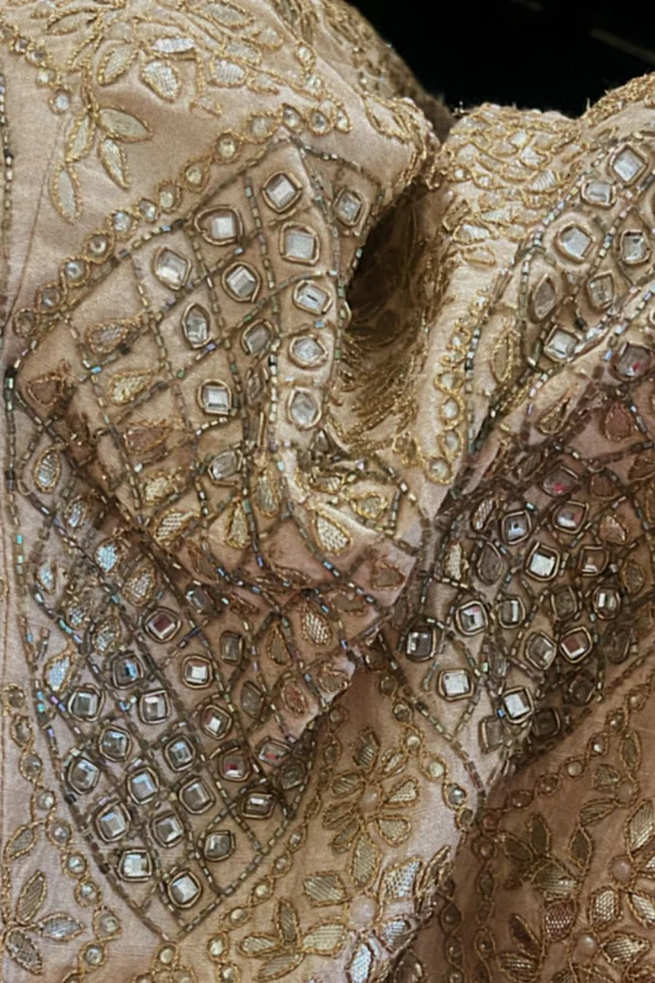 Seema gujral beige mirror work lehenga - Image 5