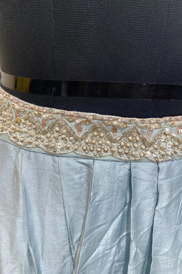 Seema Gujral Blue embroidered lehenga set - Image 11
