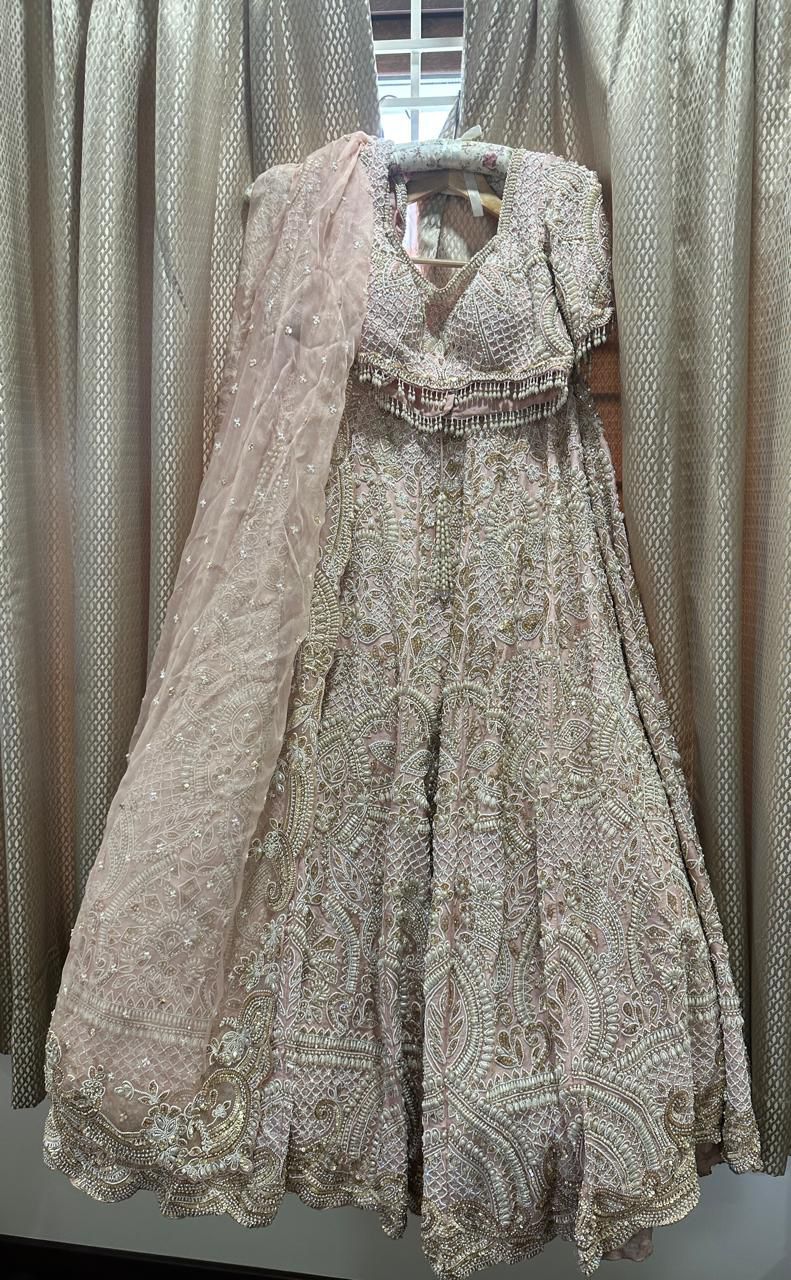 Seema Gujral Blush Pink Embroidered Lehenga Set - Image 11