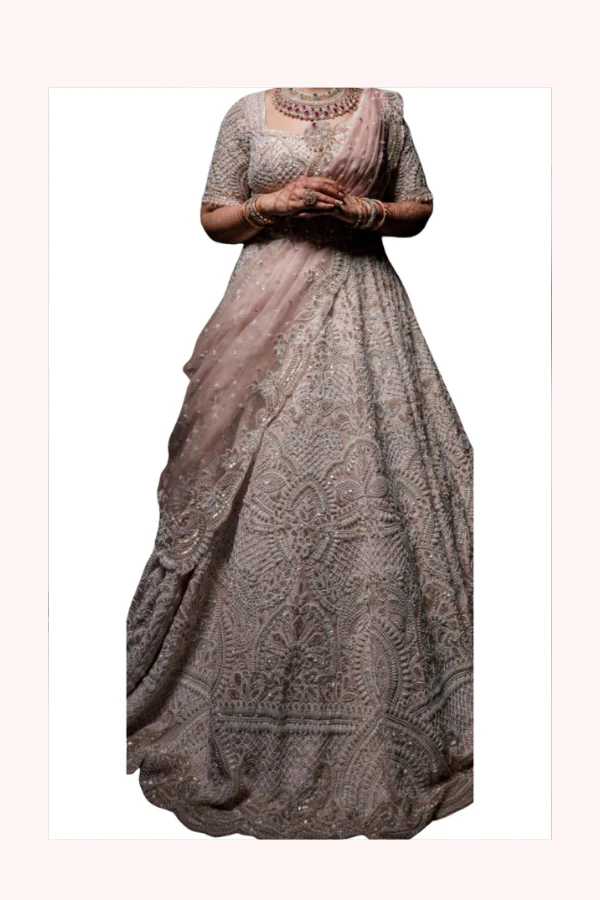 Seema Gujral Blush Pink Embroidered Lehenga Set - Image 2