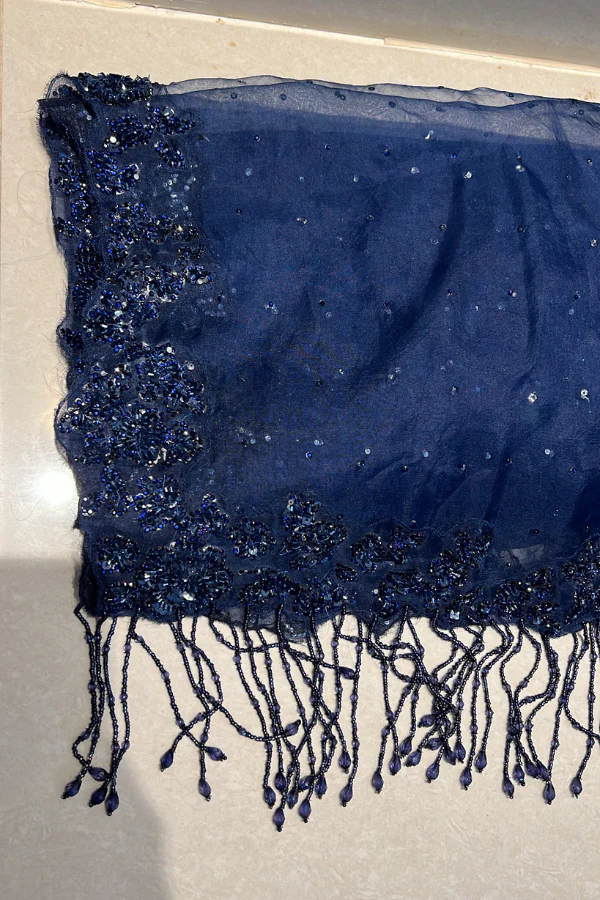 Seema Gujral cobalt blue embellished lehenga - Image 4