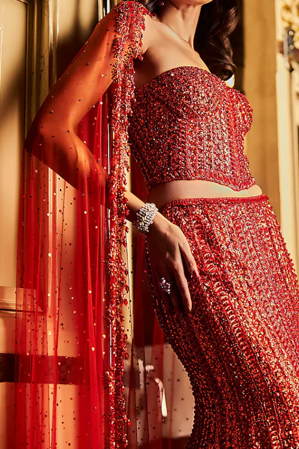 Seema Gujral Embroidered Lehenga Set - Image 3