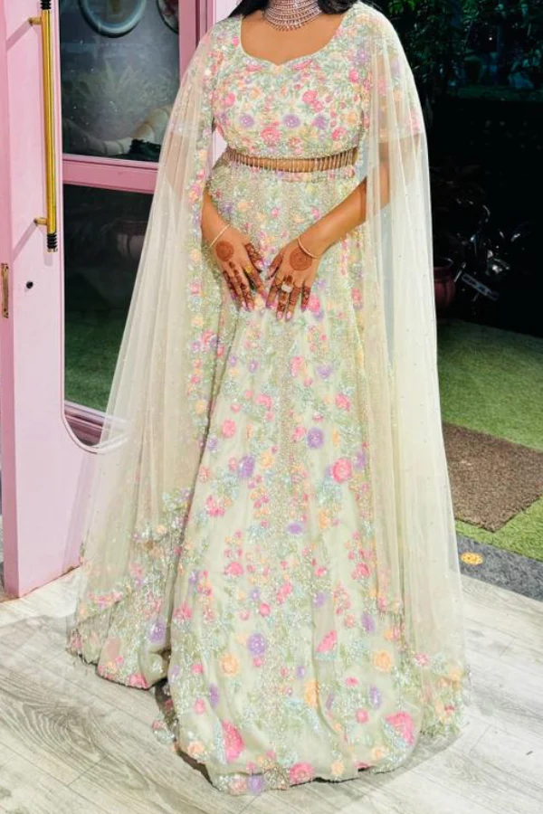 SEEMA GUJRAL floral Embellished lehenga