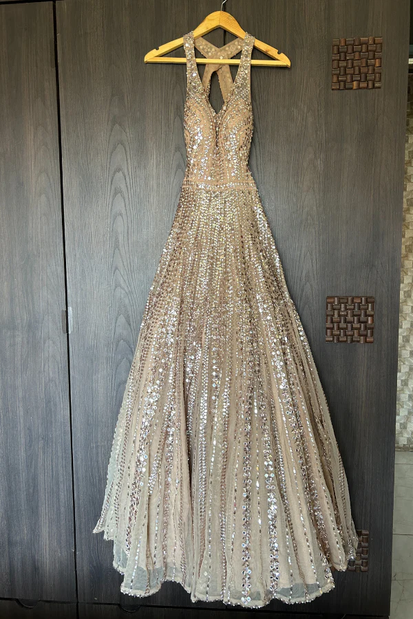 SEEMA GUJRAL Gold Embellished Gown - Image 2