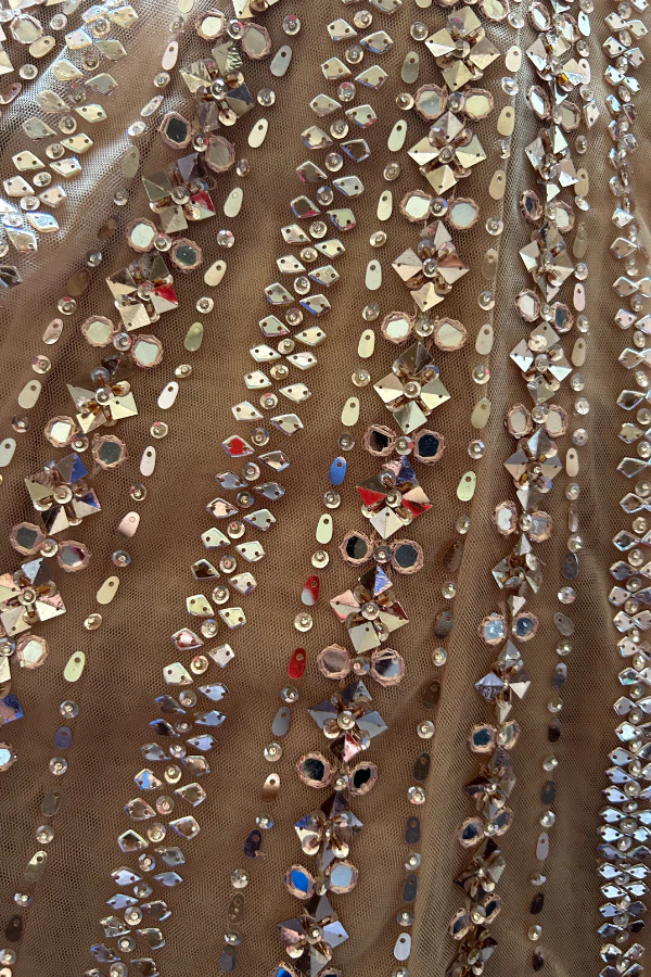 SEEMA GUJRAL Gold Embellished Gown - Image 4