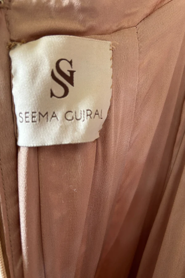 SEEMA GUJRAL Gold Embellished Gown - Image 5