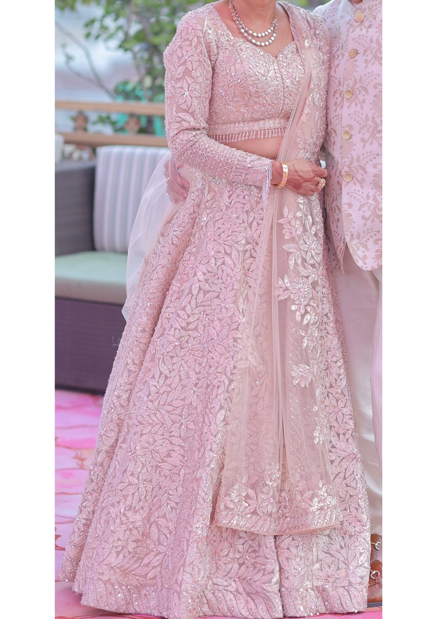 Seema Gujral Gold embellished lehenga set