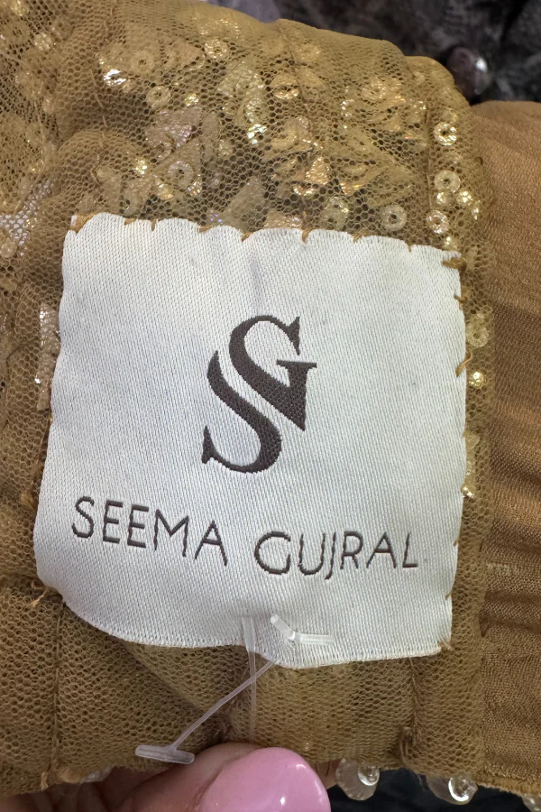 Seema Gujral gold embellished lehenga set - Image 4