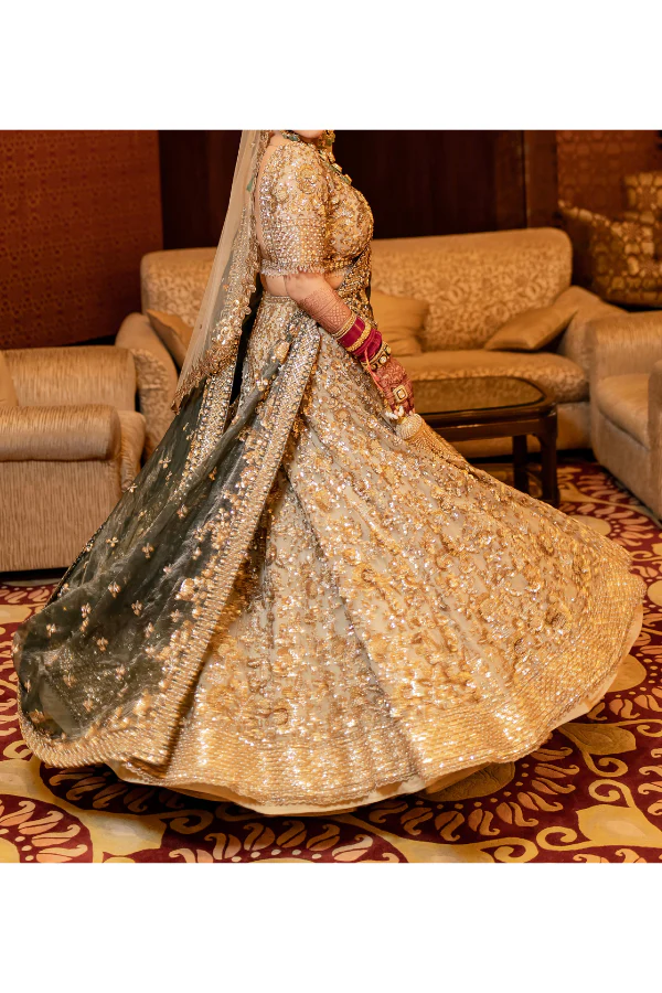 Seema Gujral gold embroidered lehenga - Image 2