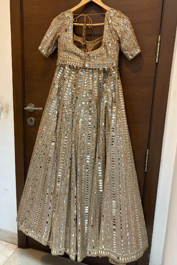 Seema Gujral Gold Lehenga Set - Image 2