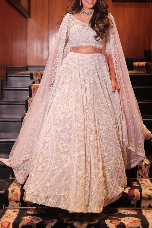 Seema Gujral Lilac embellished lehenga set