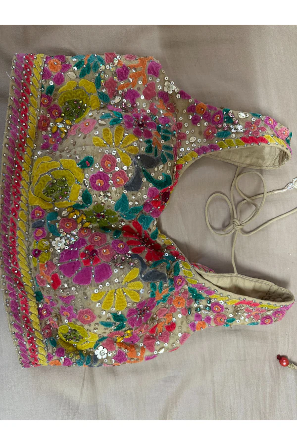 Seema Gujral Multi - Coloured Floral Lehenga Set - Image 4