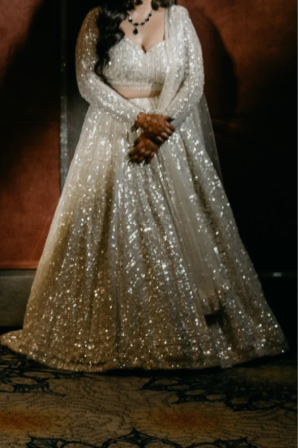 Seema Gujral Off White embellished lehenga