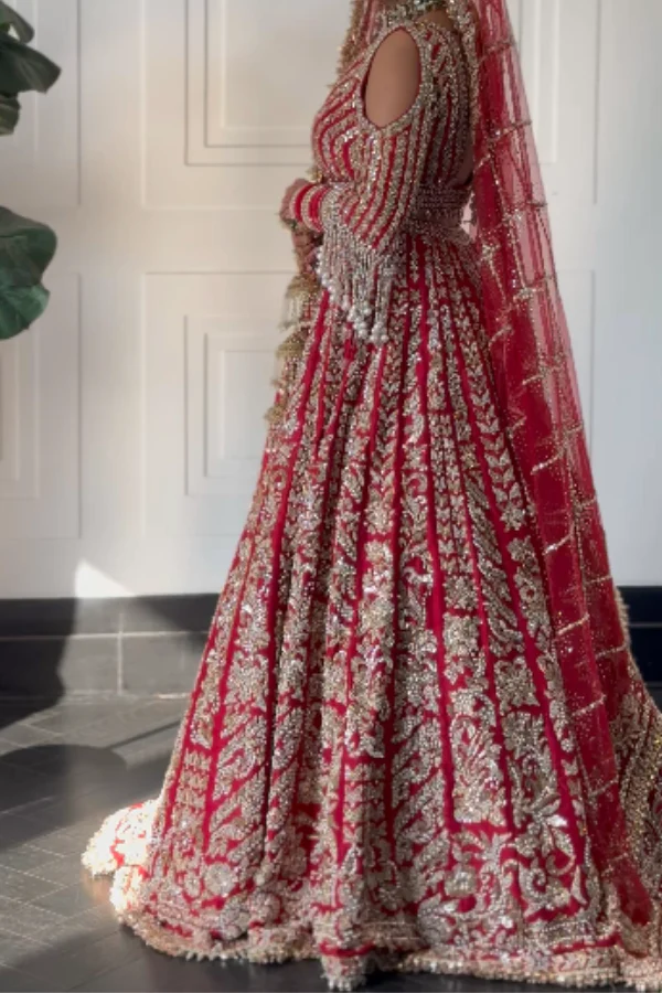 Seema gujral red embroidered lehenga set - Image 4