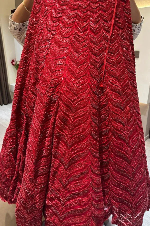 SEEMA GUJRAL RED LEHENGA SET