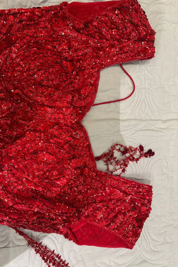 SEEMA GUJRAL RED LEHENGA SET - Image 2
