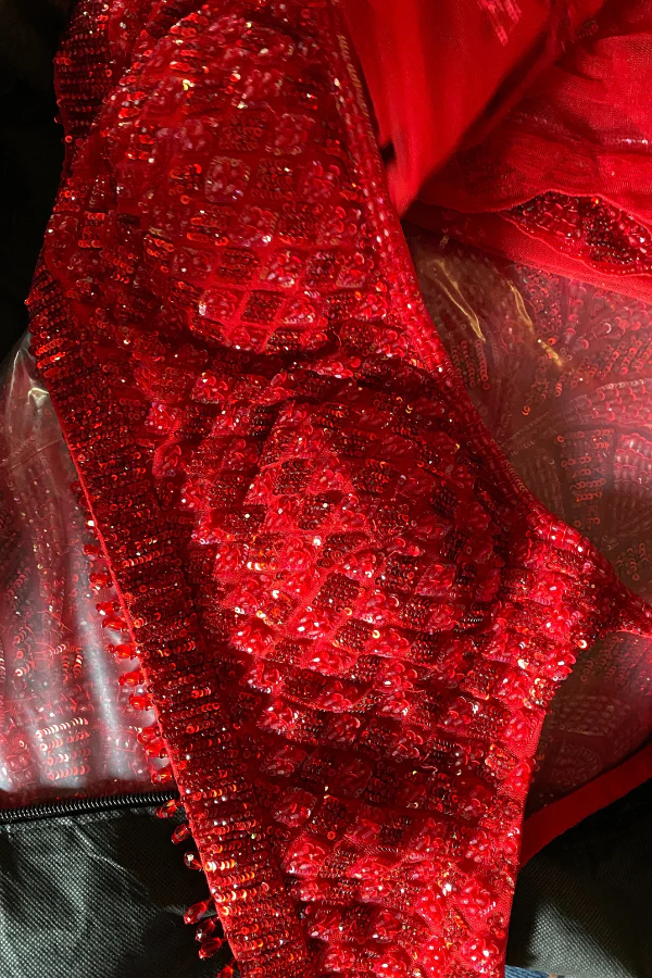 Seema Gujral Red sequins lehenga - Image 3