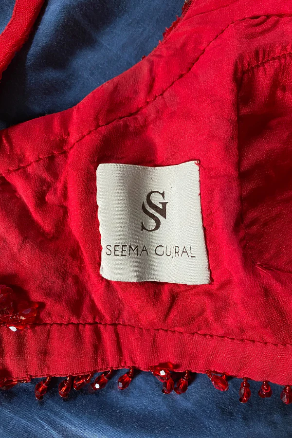 Seema Gujral Red sequins lehenga - Image 4