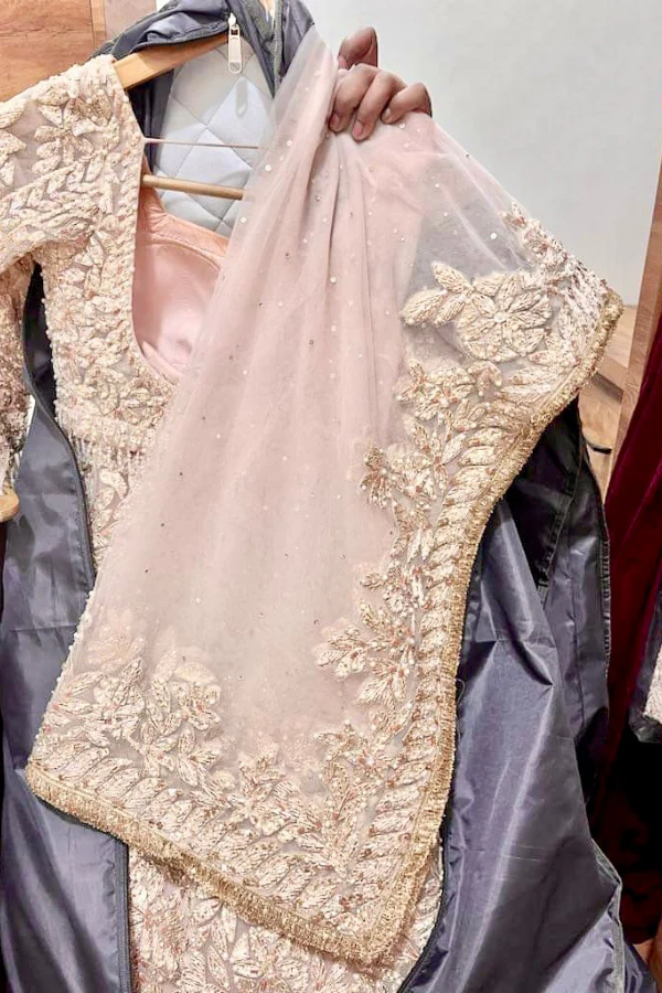 Seema Gujral rose gold lehenga - Image 7