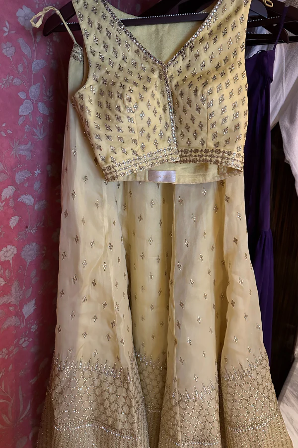 Seema Gujral Yellow emroidered lehenga - Image 2