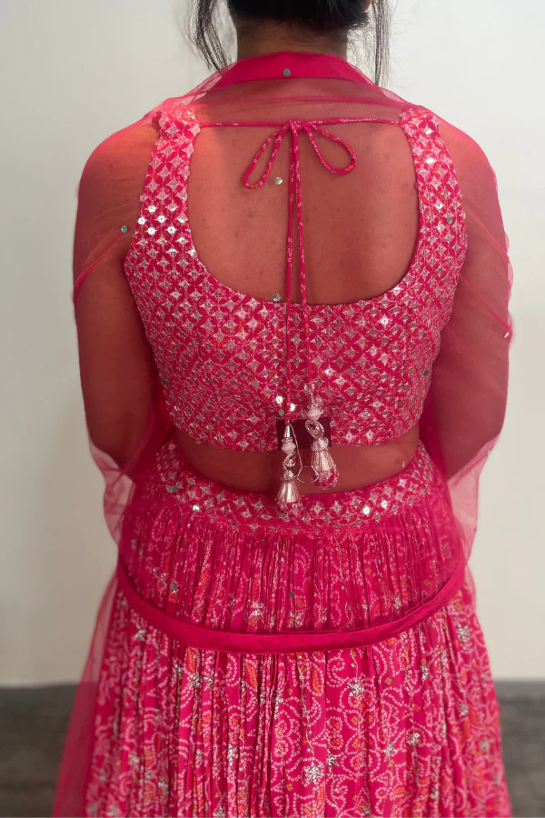 Sequin bandini lehenga set - Image 7