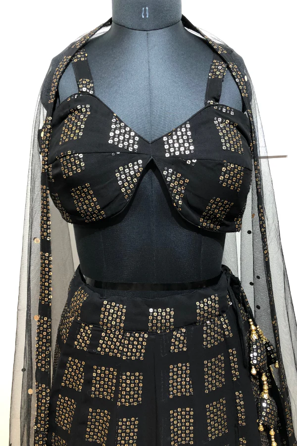 Sequin Embroidered Lehenga Set - Image 3