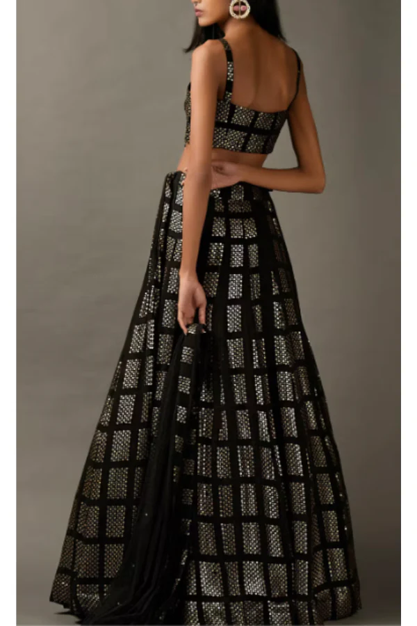 Sequin Embroidered Lehenga Set - Image 6