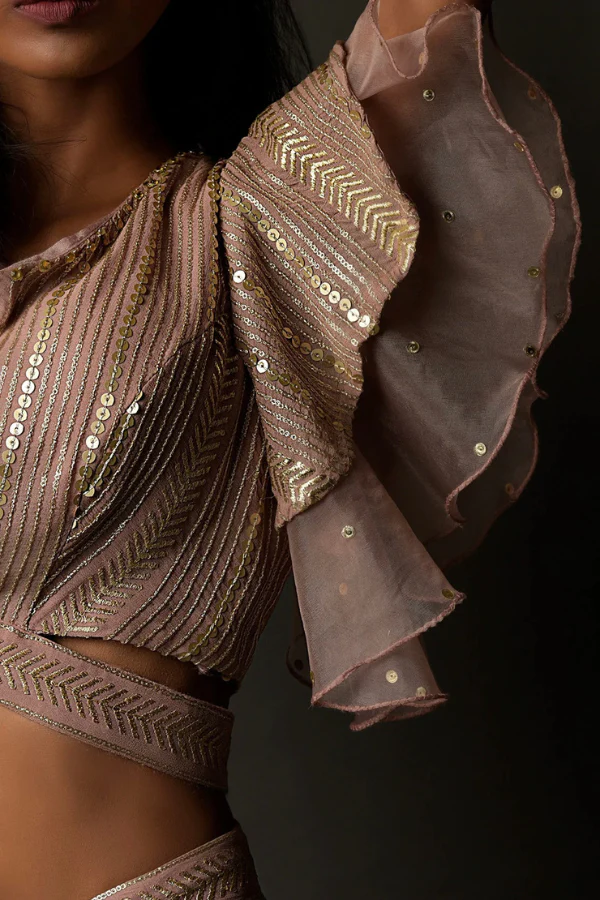 sequin embroidered sharara set - Image 4