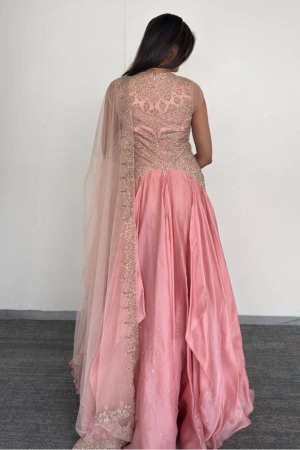 Shantanu & Nikhil Blush Pink Gown - Image 3