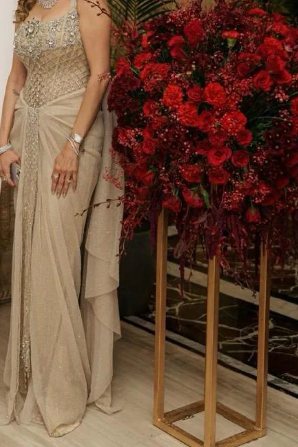 Shantanu & Nikhil Draped Embellished Gown - Image 2