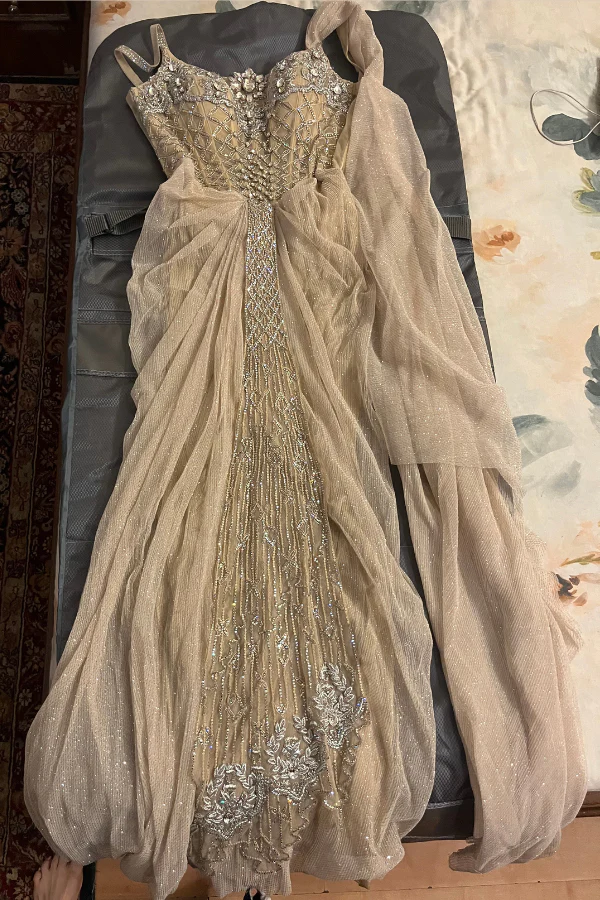 Shantanu & Nikhil Draped Embellished Gown - Image 5