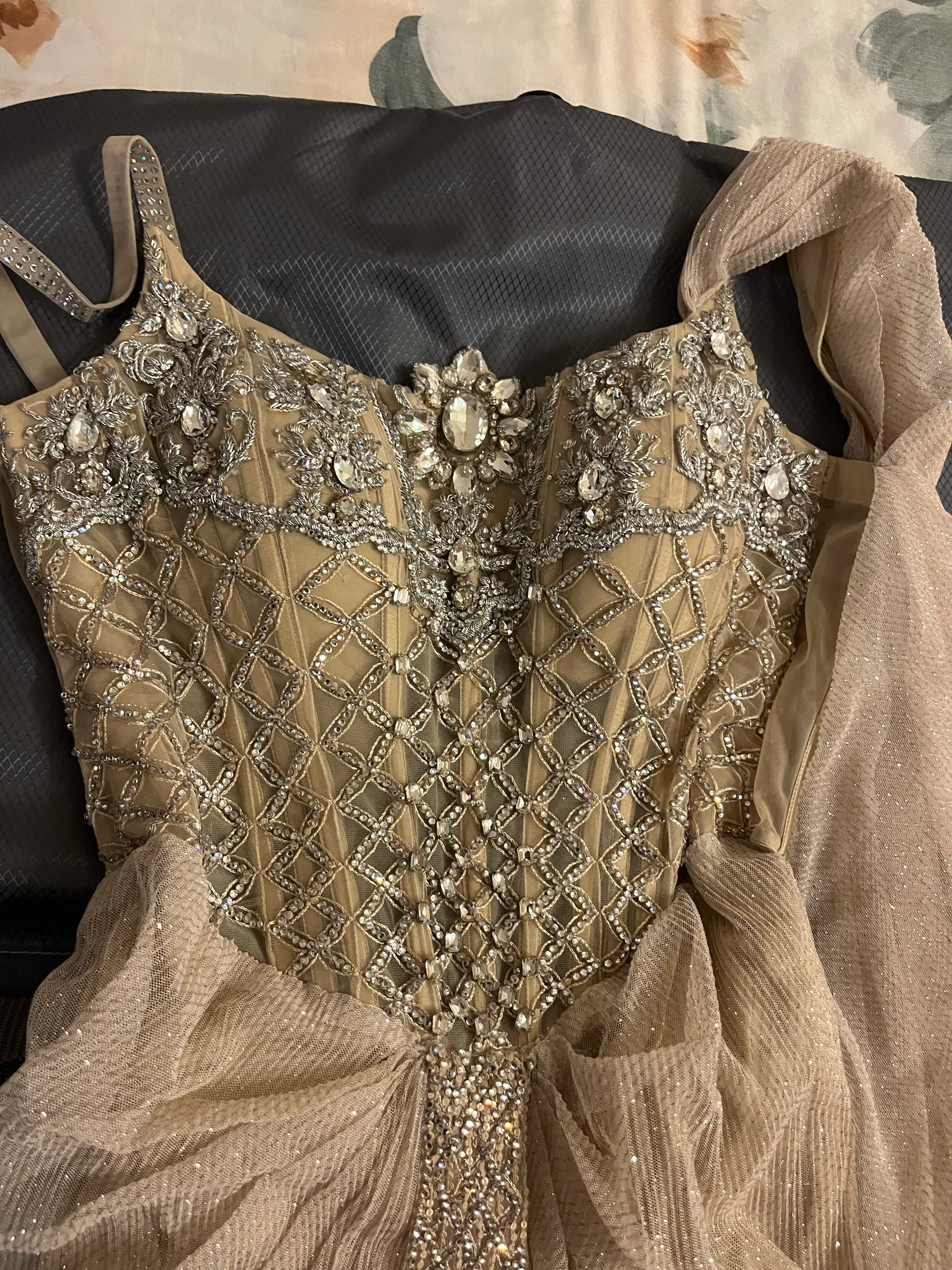 Shantanu & Nikhil Draped Embellished Gown - Image 8